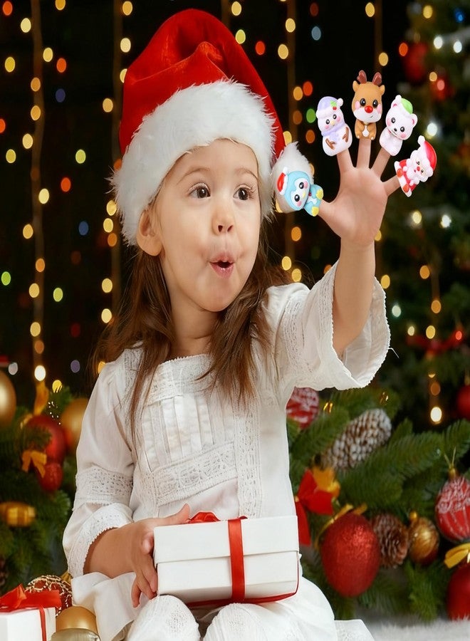 FOIMAS Christmas Finger Puppets,5pcs Santa Claus Snowman Finger Puppet Toys for Kids Toddlers Storytelling Playing Teaching Christmas Stocking Filler Party Favor Supply - Image 5
